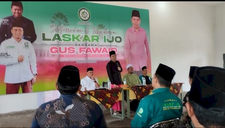 Gus Fawait saat bersama Ketua DPC PKB Jember dan Panglima Laskar Ijo Kabupaten Jember, KH Robith Qosidi/RMOLJatim