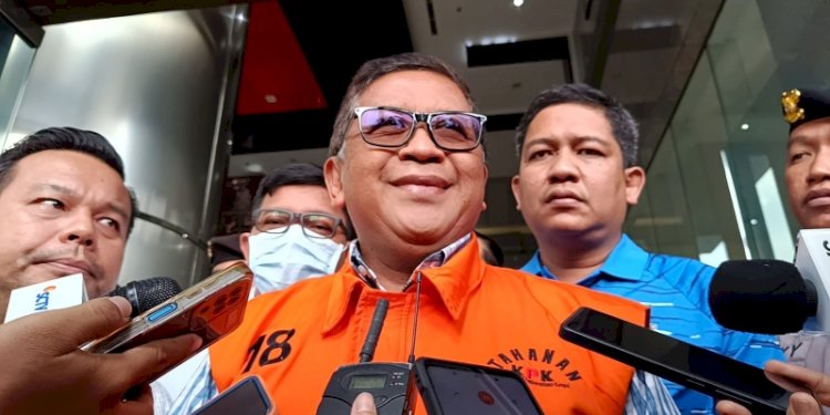Sekjen DPP PDIP, Hasto Kristiyanto di gedung KPK/RMOL