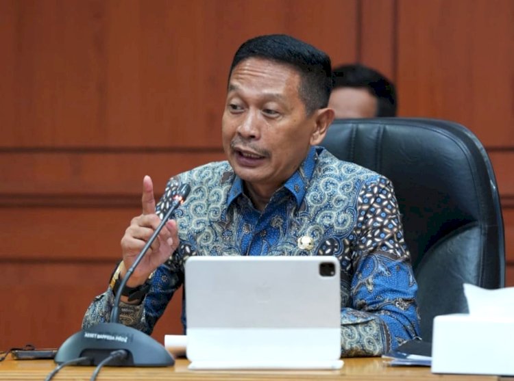 Wali Kota Malang, Wahyu Hidayat saat memaparkan inovasi program PDKTSAM/Ist