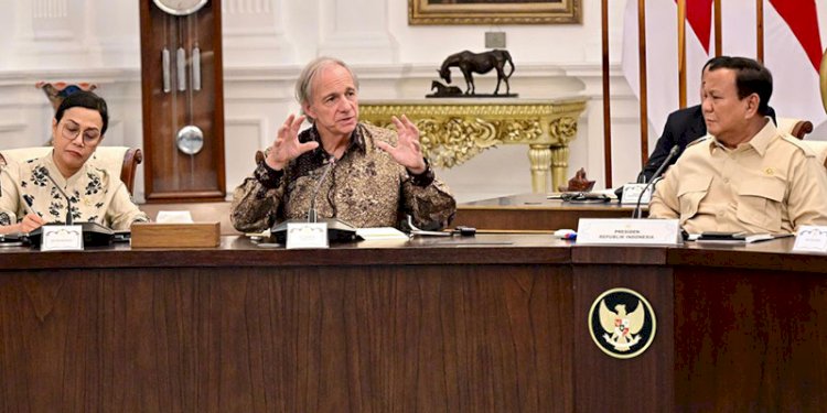 Pertemuan Presiden Prabowo Subianto bersama investor kawakan asal AS, Ray Dalio, saat melakukan pertemuan dengan para pengusaha Indonesia dan Menteri Kabinet Merah Putih/Istimewa