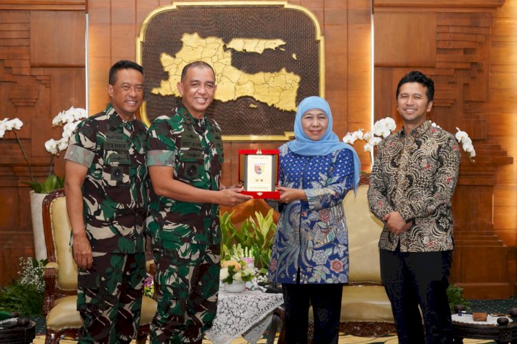 Teks foto: Mayjen TNI Rudy Saladin, M.A silaturahmi dengan Khofifah Indar Parawansa/ist