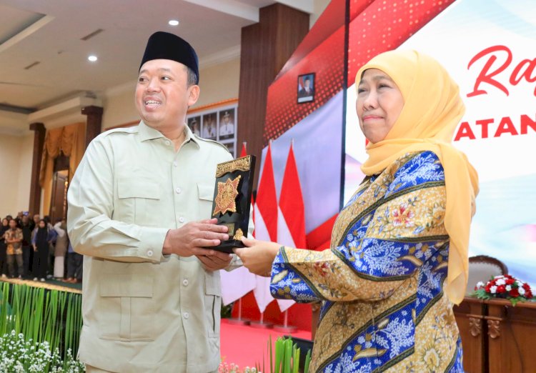 Nusron Wahid dan Khofifah Indar Parawansa 