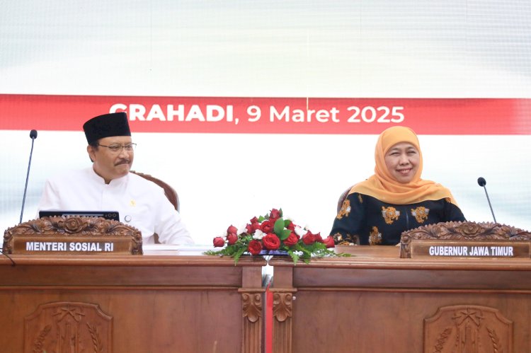 Mensos Saifullah Yusuf dan Gubernur Khofifah 