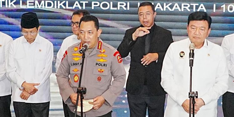 Kapolri Jenderal Listyo Sigit Prabowo di Auditorium Mutiara Sekolah Tinggi Ilmu Kepolisian (STIK), Jakarta Selatan, pada Senin, 10 Maret 2025/Humas Polri