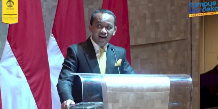 Menteri Energi dan Sumber Daya Mineral (ESDM), Bahlil Lahadalia/tangkapan layar