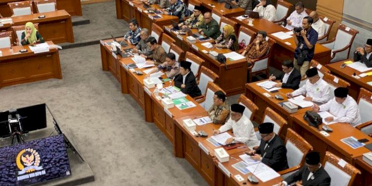 Menteri Agama Nasaruddin Umar dalam rapat kerja bersama Komisi VIII DPR RI/RMOL