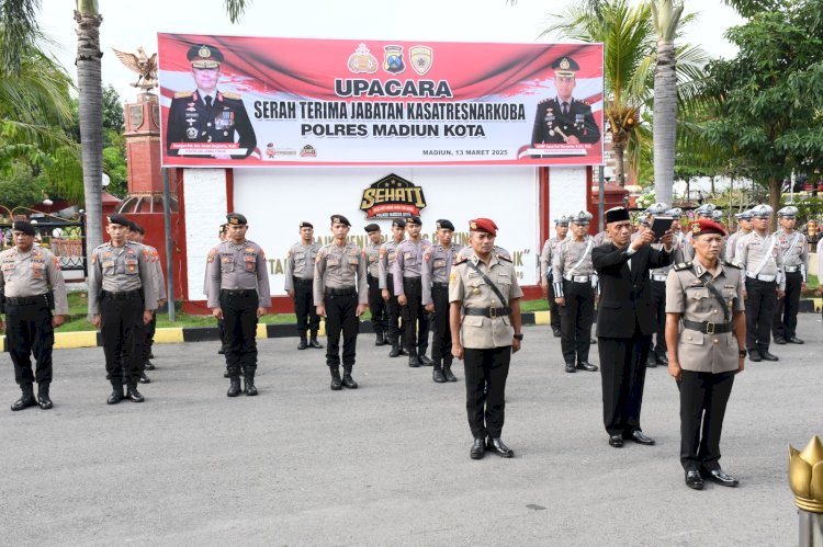 Sertijab Kasat Narkoba Polres Madiun Kota/ist