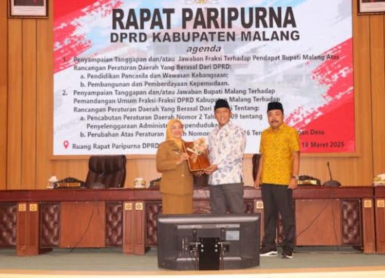  Suasana rapat paripurna di DPRD Kabupaten Malang/Ist