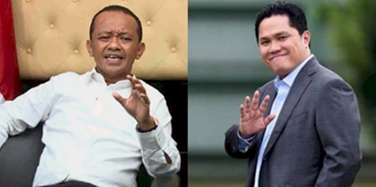 Kolase foto Bahlil Lahadalia dan Erick Thohir/RMOL