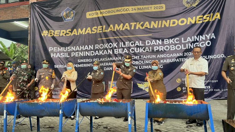  Pemusnahan BKC Ilegal Oleh Bea Cukai Dan Pemkot Probolinggo