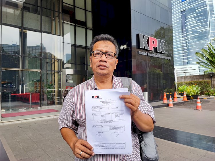 Cak Ta'in usai melaporkan ke KPK/ist