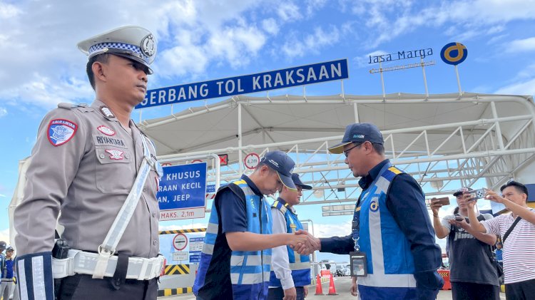 Dirut PT. Jasamarga Saat Rilis Pembukaan Ruas Tol Fungsional Di Exit Tol Kraksaan/Ist