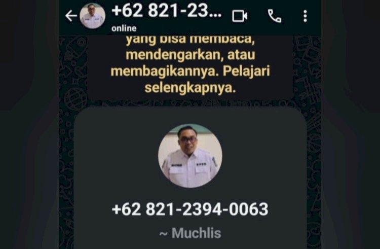 Tangkapan Layar WhatsApp mengatasnamakan Ketua Panja Pupuk DPRD Kabupaten Probolinggo. /RMOLJatim