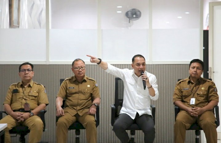 Wali Kota Eri rakor bersama jajaran terkait di Mal Pelayanan Publik Siola Lantai 3/RMOLJatim