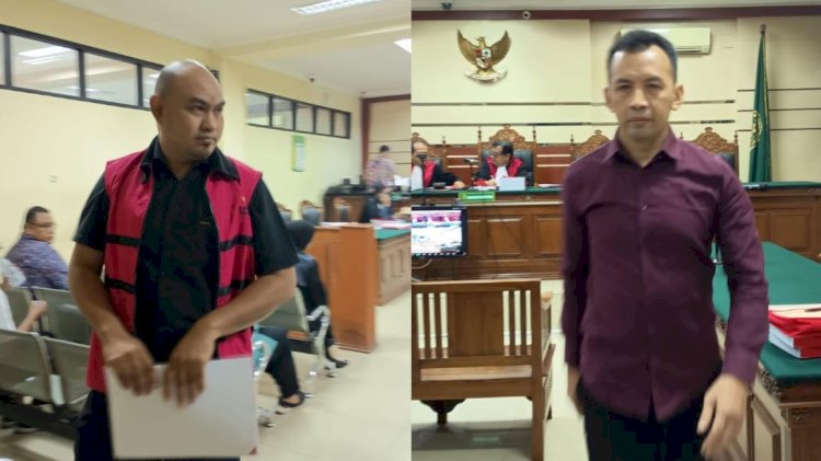  Terdakwa M. Taufiqurrahman dan Masrur  di Pengadilan Tipikor Surabaya/RMOLJatim