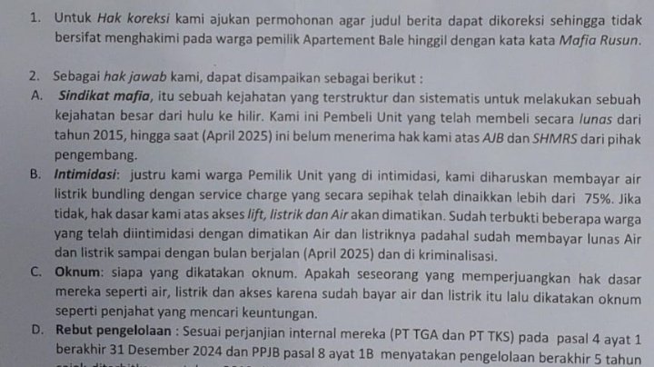 Isi surat kaleng yang beredar/ ist