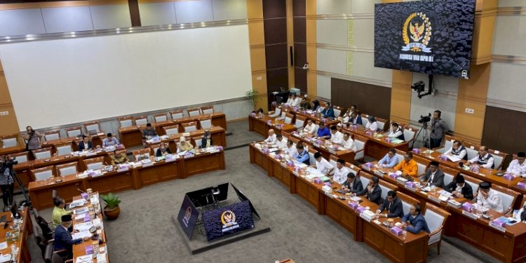 Rapat dengar pendapat Komisi VIII DPR RI bersama Dirjen PHU dan tiga dirut maskapai penerbangan di Komplek DPR RI, Senayan, Jakarta/RMOL
