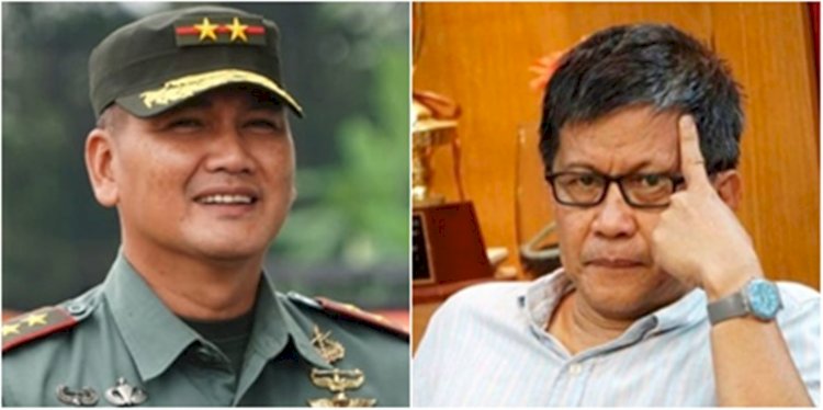 Kolase foto Letjen TNI Kunto Arief Wibowo dan Rocky Gerung/RMOL
