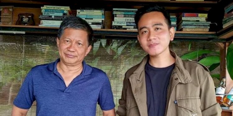 Rocky Gerung dan Gibran Rakabuming Raka/Ist 