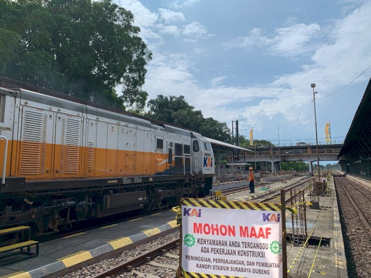pembangunan di Stasiun Gubeng Surabaya, ist 