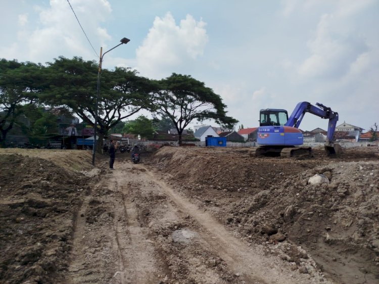 Aktivitas pembangunan proyek di Ngrowo Bening PDAM Kota Madiun/ist
