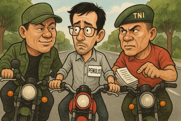 Ilustrasi TNI dan sipil